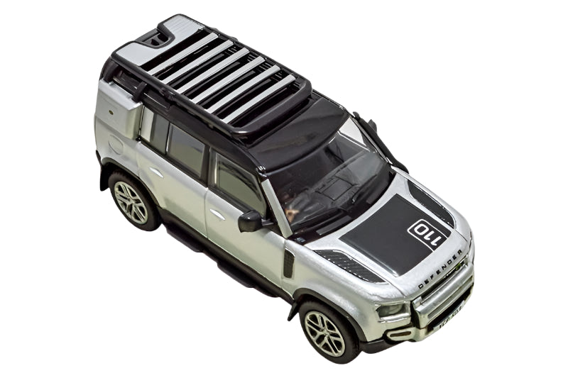 Land-Rover-Aftermarket-DA3377-110\"-Die-Cast-1:76-Scale-Gray-DEFENDER-L663-