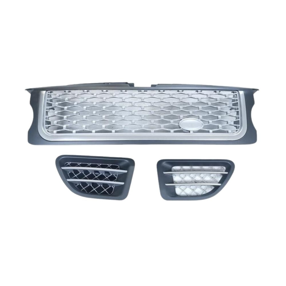 Grille Set, Front Bumper & Side, Grey, Range Rover Sport L320 DHB500062