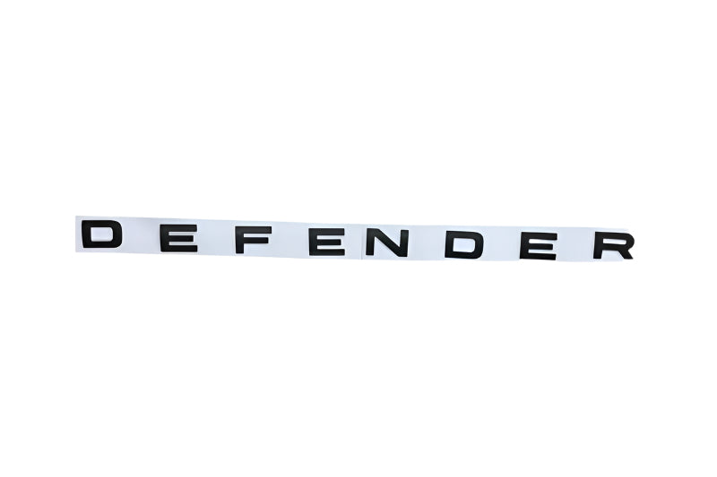 Land-Rover-Aftermarket-LR130857-Front-Bonnet-Upper-Decal-Letter-(DEFENDER)-(Matt-Black)-DEFENDER-L663