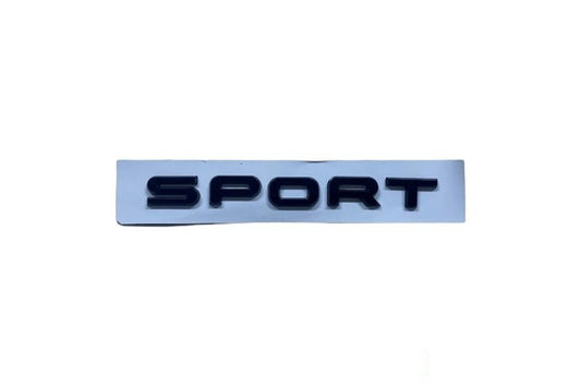 Rear Nameplate "Sport" (Black) 2023>(L461) with reference OE replacement number LR169531. Accessories catalog part. Land Rover fitment: Range Rover Sport L461 (2023 >)models.