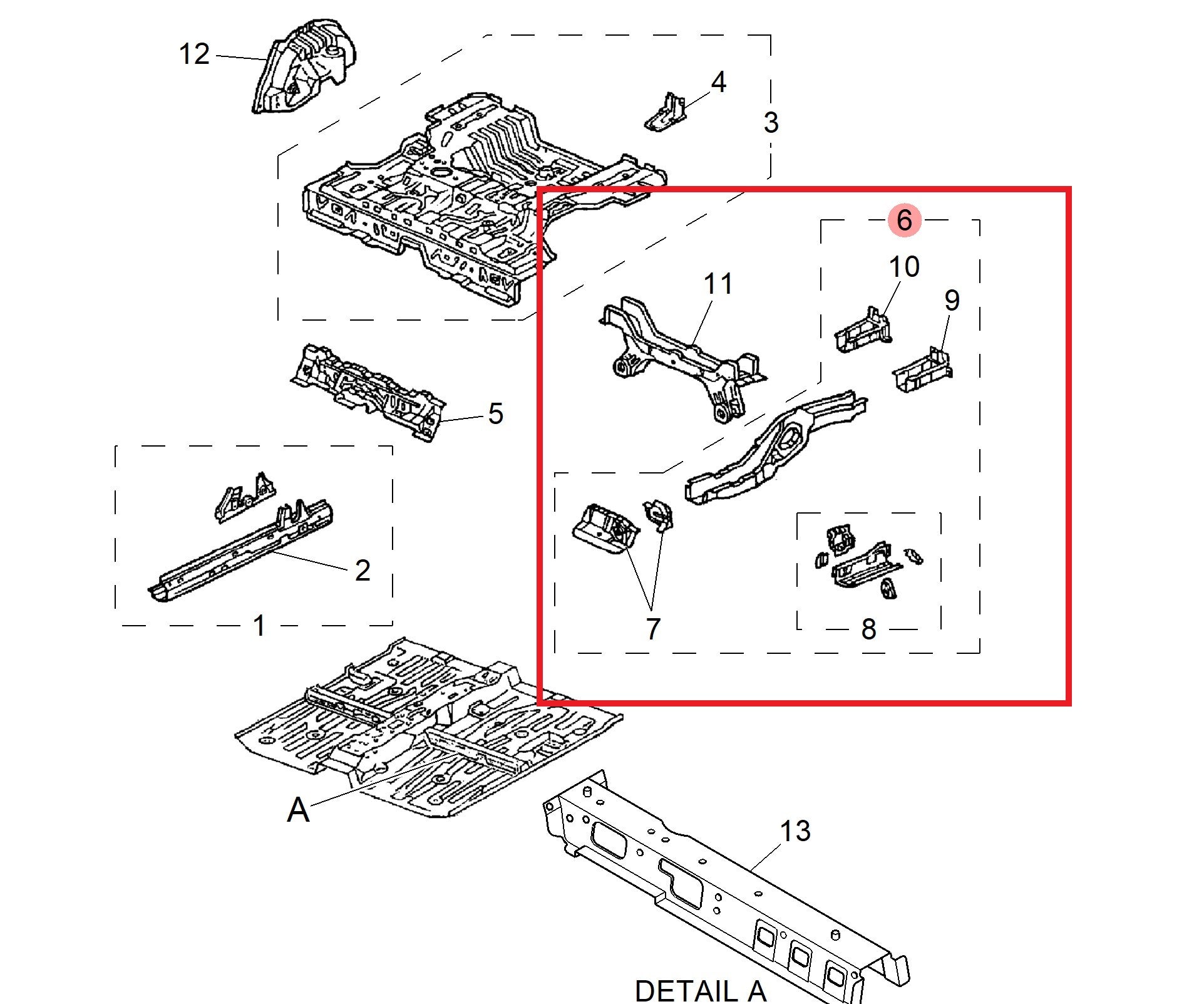 Member longitudinal assembly-rear - RH 400 Genuine MG Rover AFE160060