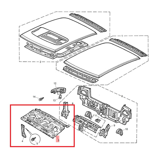 Parcel shelf assembly-rear - bench seat 600 Genuine MG Rover APB130050 APB100020