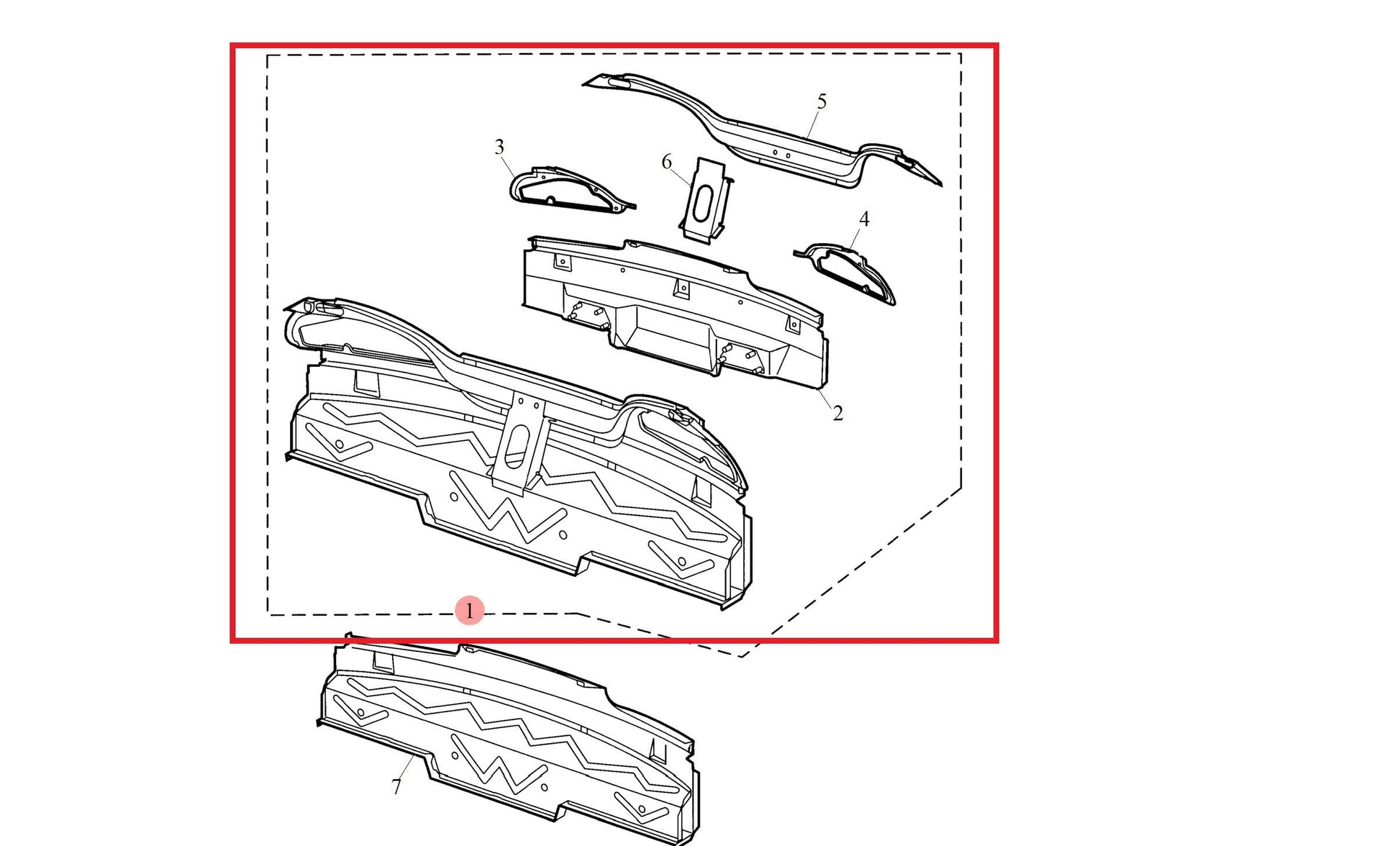 Rear End Panel Assembly - MGF & MG-TF Genuine AQA460020