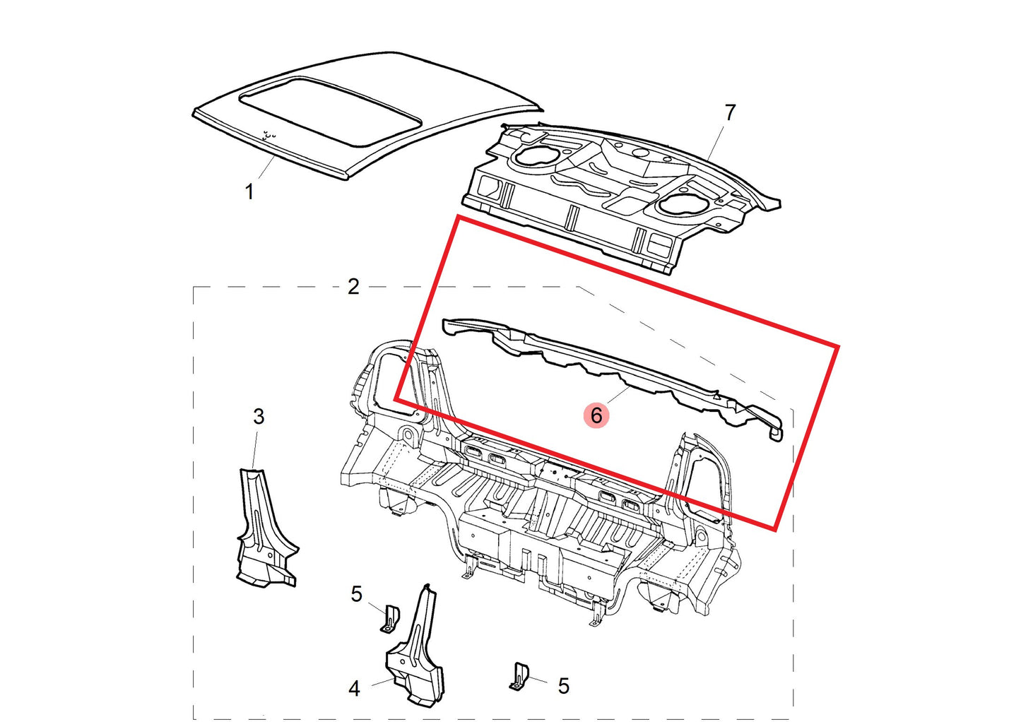 Crossmember - rear bumper mount Rover 400/45/MG ZS AQC160020