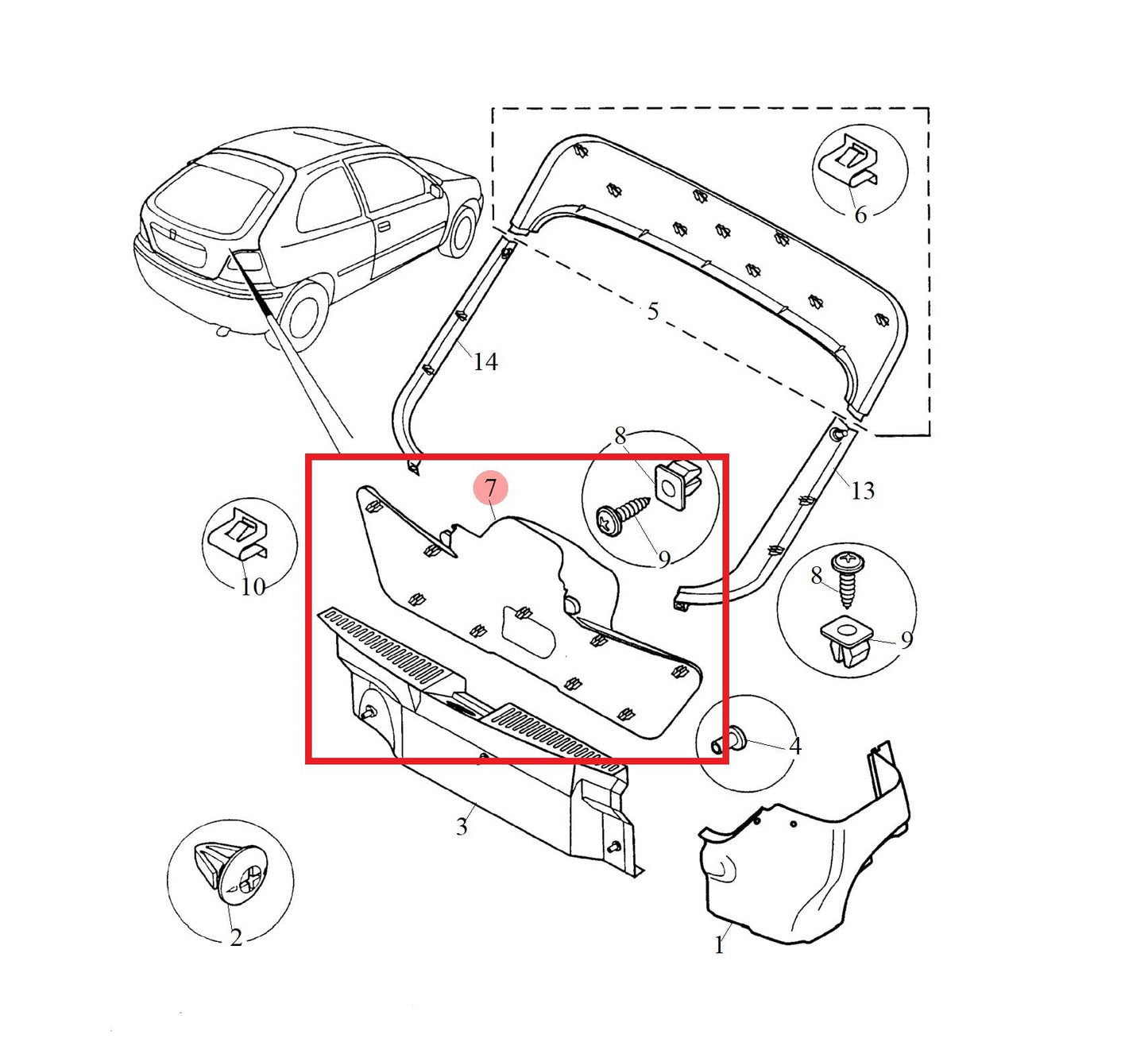 Moulding assy-tailgate lower - Ash Grey 200 Genuine MG Rover ESB10024LNF