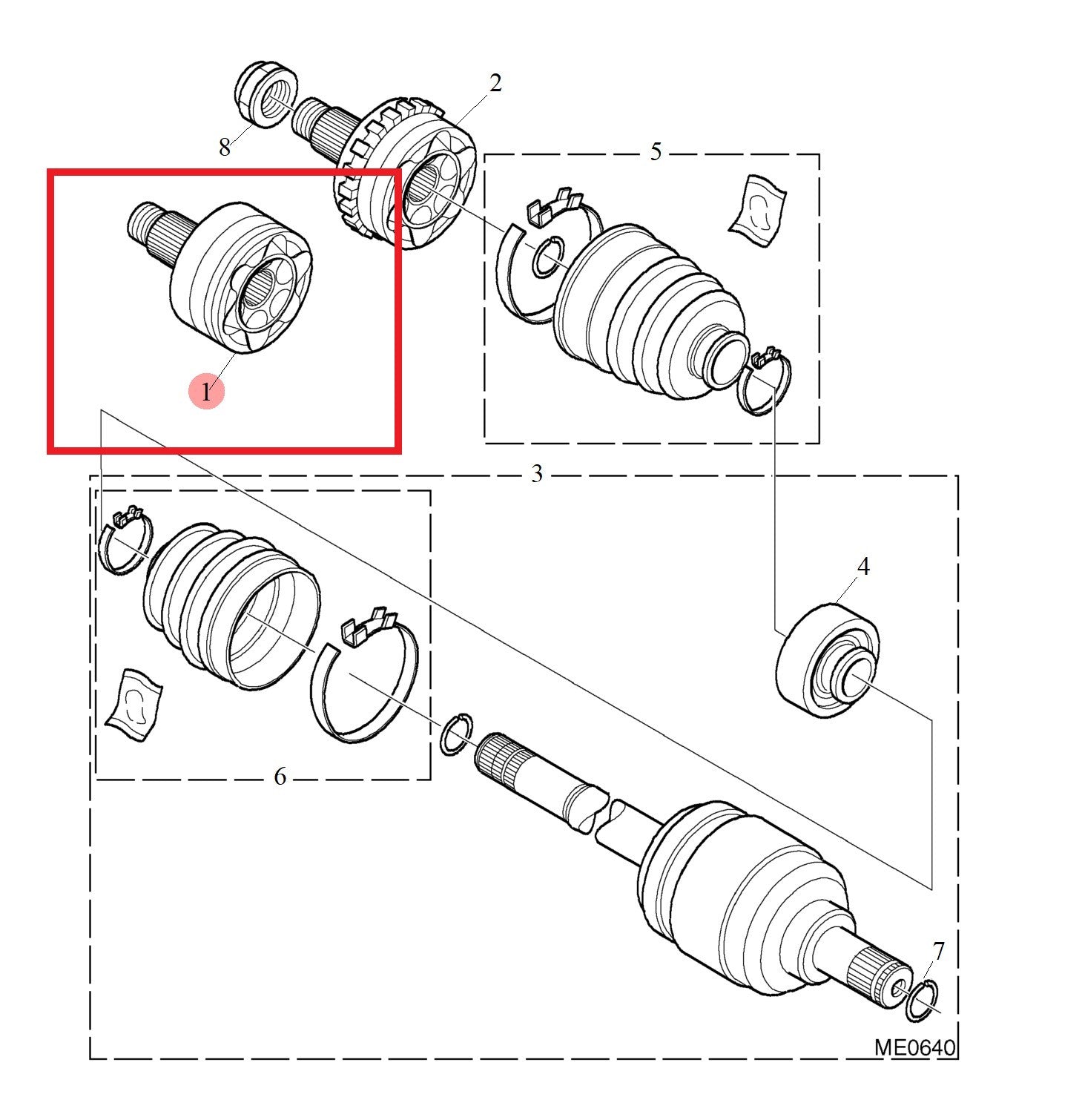 Joint-constant velocity 200 400 Genuine MG Rover GCV1076 TDJ10016E