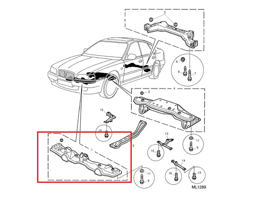 Beam assembly-front subframe front 600 Genuine MG Rover KGC104940 KGC104780