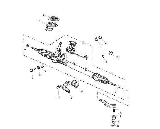 Rack assy power assisted steering 400 Genuine MG Rover GSR1187 QEB100172